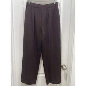 St. John Signature Santana Chocolate Brown Knit Wool Pants Sz 10